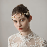 Ethereal Pearl Flower Bridal Headpiece