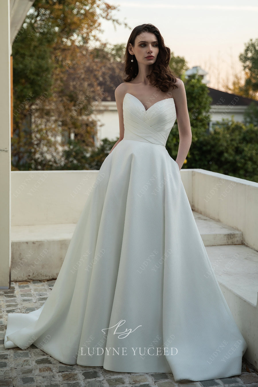 Satin Ballgown Strapless Sweetheart Wedding Dress