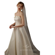 Classic Pearls Two Tiered Chapel Length Wholesale Wedding Veil