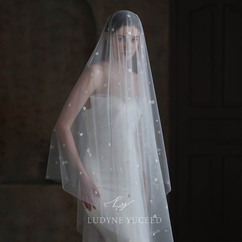 Fairy Sweetheart Tulle Single-tier Cathedral Length Wholesale Drop Veil