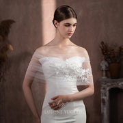 Elegant Illusion Lace Tulle Bridal Cape