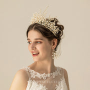 Adorned With Delicate Millet Beads Bridal Headpiece