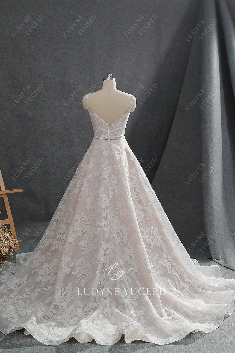 In Stock|Floral A-Line Organza Wedding Dress