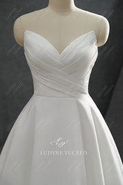 Satin Ballgown Strapless Sweetheart Wedding Dress