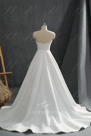 Satin Ballgown Strapless Sweetheart Wedding Dress