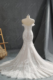 Timeless Fit And Flare Wedding Dress with Overskirt