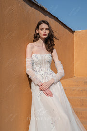 Fairytale Floral Lace A-Line Wedding Dress