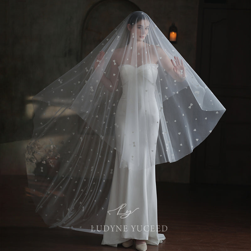 Fairy Sweetheart Tulle Single-tier Cathedral Length Wholesale Drop Veil