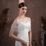 Elegant Illusion Lace Tulle Bridal Cape