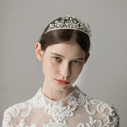 Flawless Snowflake Flower Pearl Bridal Headpiece