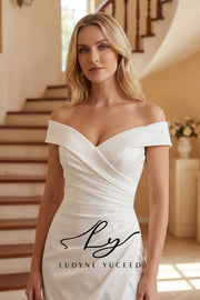 Abito da sposa a-line senza spalline in organza floreale 3D con maniche staccabili