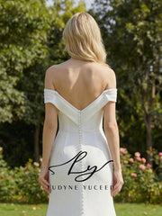 Abito da sposa a-line senza spalline in organza floreale 3D con maniche staccabili