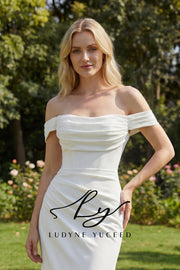 Abito da sposa a-line senza spalline in organza floreale 3D con maniche staccabili