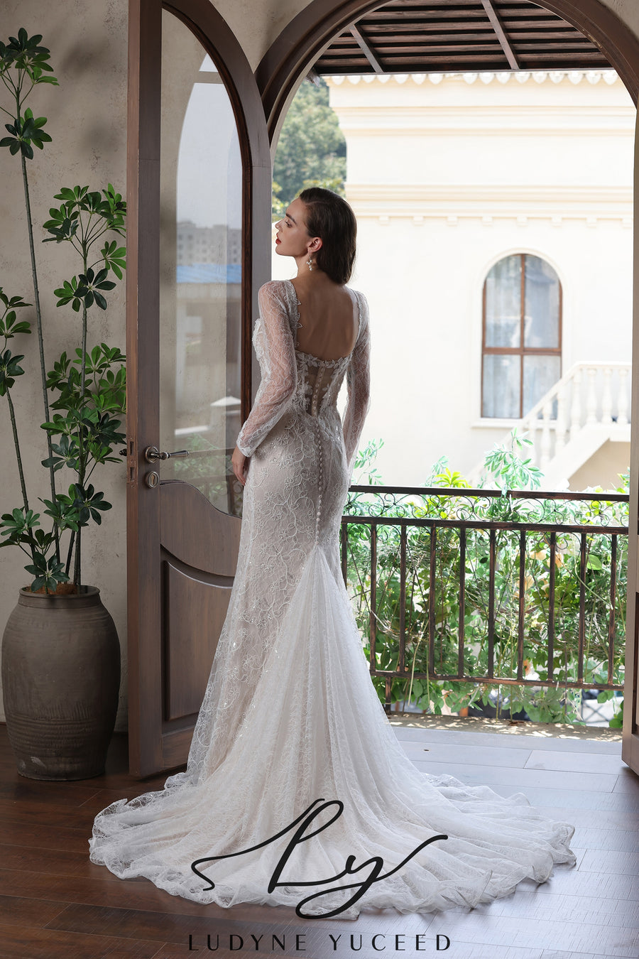 Abito da sposa a-line senza spalline in organza floreale 3D con maniche staccabili