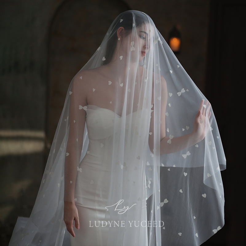 Fairy Sweetheart Tulle Single-tier Cathedral Length Wholesale Drop Veil