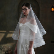 Double Layer Wedding Face Cover Bridal Veil Headpiece