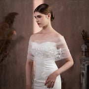 Elegant Illusion Lace Tulle Bridal Cape