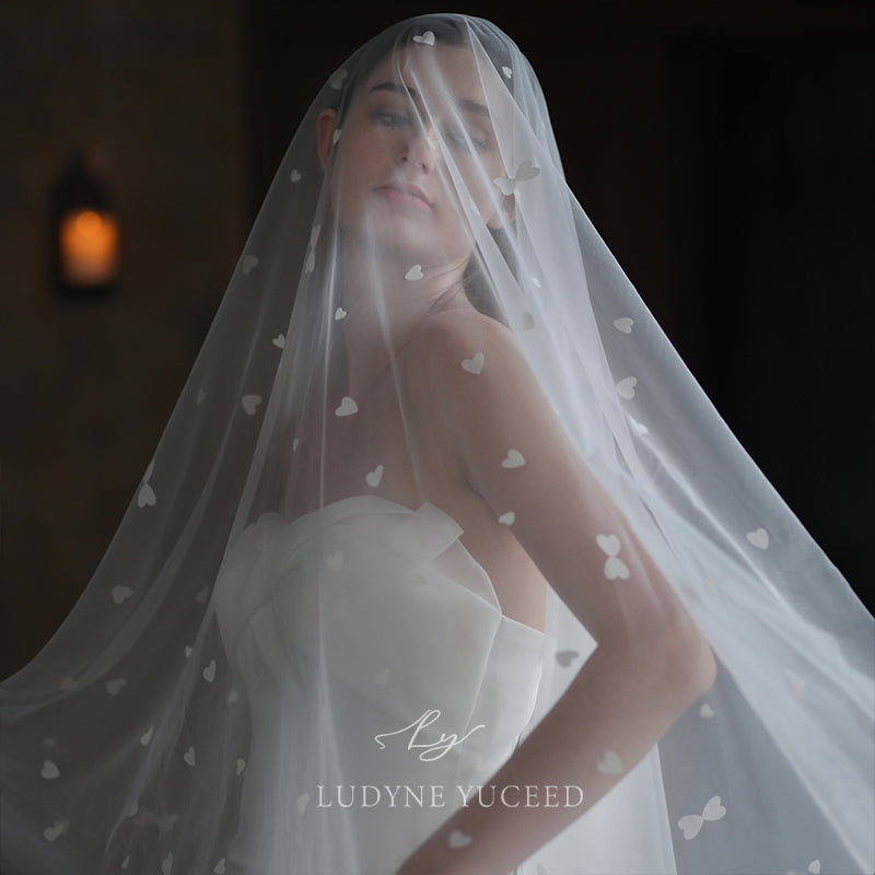 Fairy Sweetheart Tulle Single-tier Cathedral Length Wholesale Drop Veil