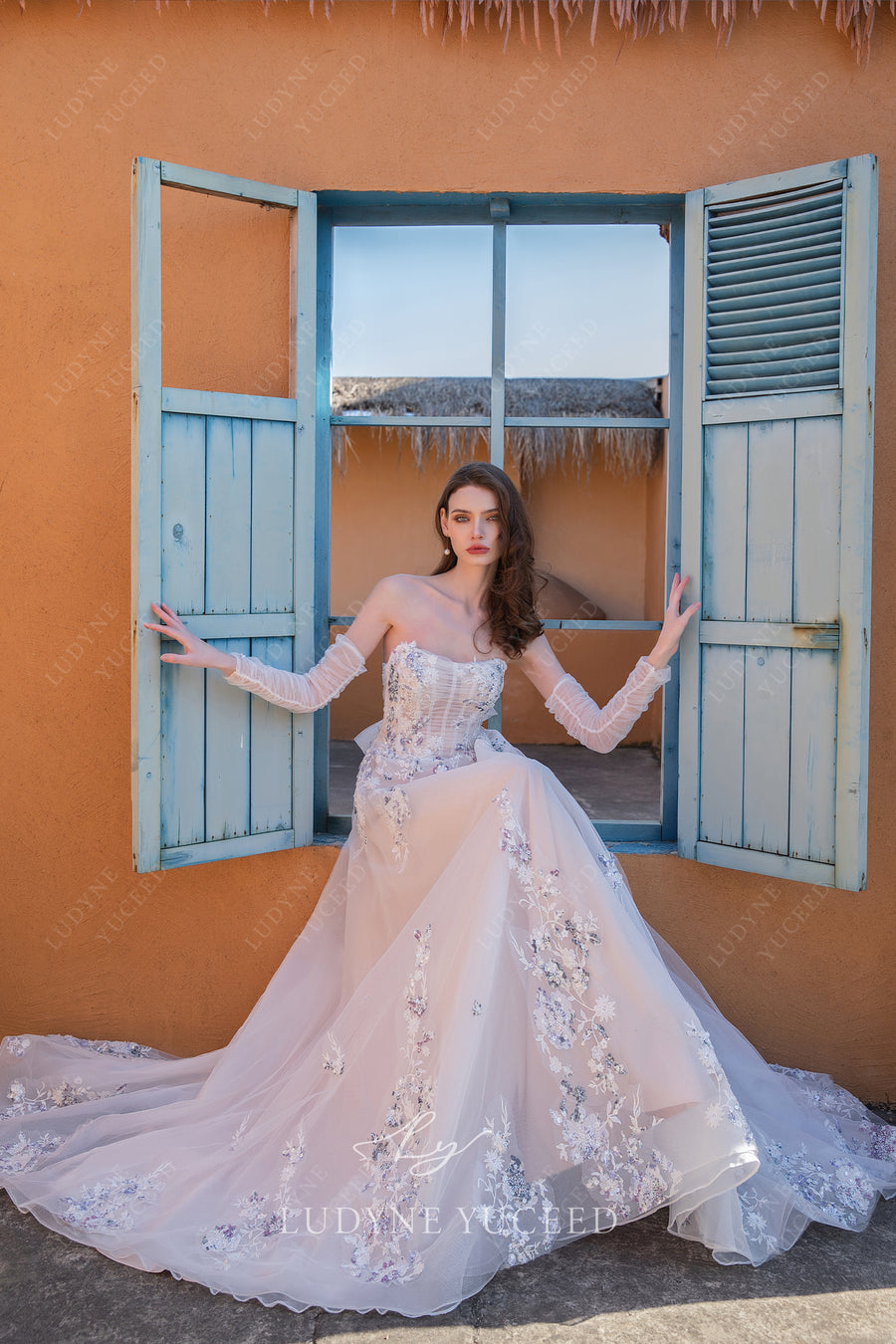 Fairytale Floral Lace A-Line Wedding Dress