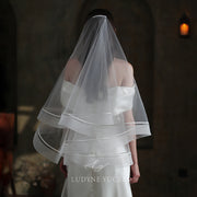 Double Layer Wedding Face Cover Bridal Veil Headpiece