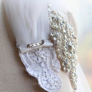 Sparkling Bridal Cape With Rhinestone Embellishments