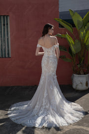 Timeless Fit And Flare Wedding Dress with Overskirt