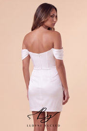 Vestido de novia de organza floral 3D sin tirantes con mangas desmontables