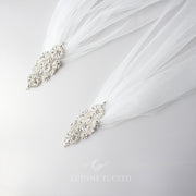 Sparkling Bridal Cape With Rhinestone Embellishments