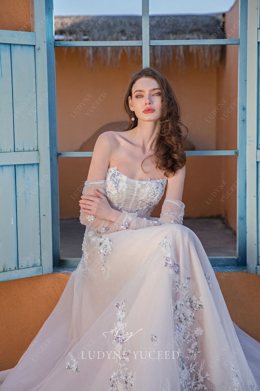 Fairytale Floral Lace A-Line Wedding Dress