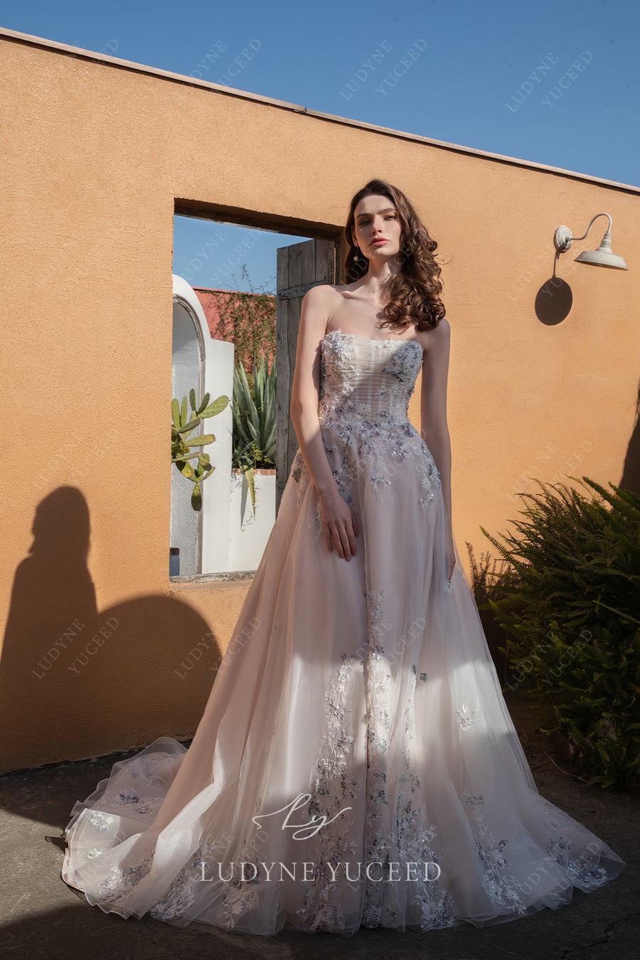 Fairytale Floral Lace A-Line Wedding Dress