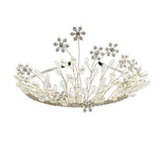 Flawless Snowflake Flower Pearl Bridal Headpiece