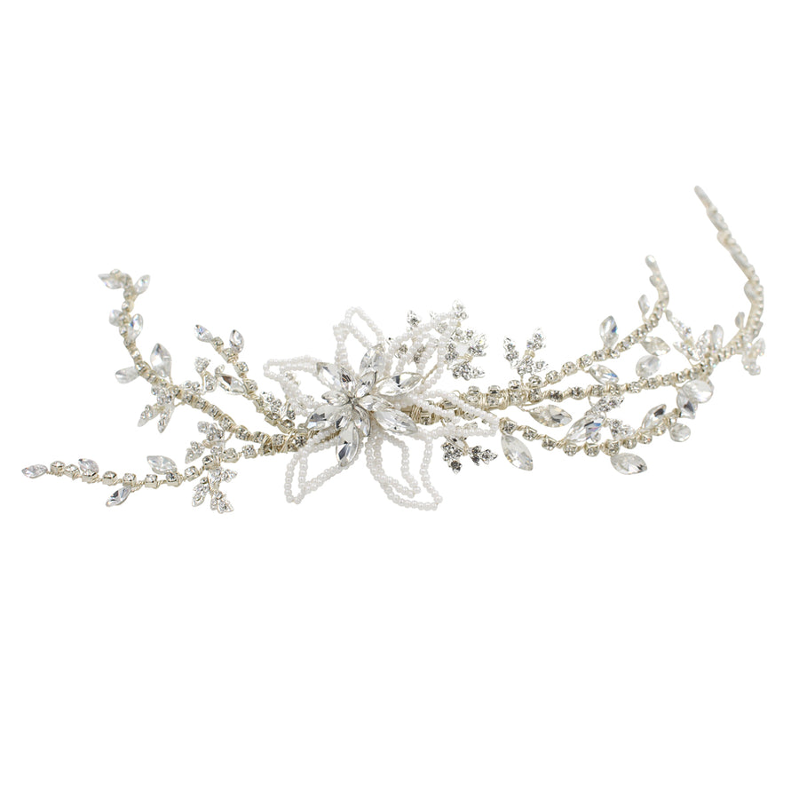 Millet Pearl Flower Multi-Branch Chain Bridal Headpiece