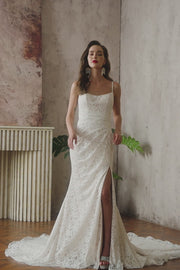 Exquisite Lace Fit and Flare Wedding Dress