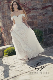 Floral Organza A-Line Wedding Dress