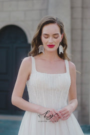 Timeless Pearl Embellished Ball Gown Wedding Dress