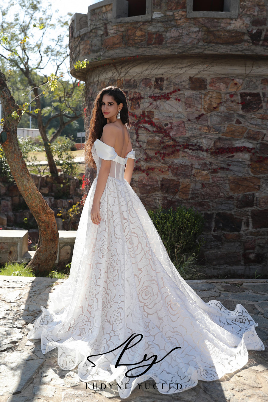 In Stock|Floral Organza A-Line Wedding Dress