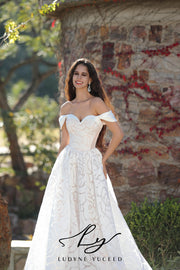 Floral Organza A-Line Wedding Dress